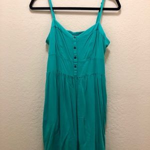 Green Fit & Flare Dress with POCKETS
